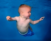 Underwater baby photography